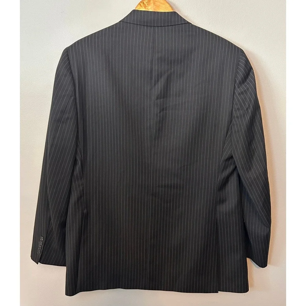 Jack Victor Blazer Mens 43 Brown Pinstripe 100% Wool 2 Button Suit Jacket Canada